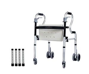 RajoNN Walker Walker à double usage, déambulateur pliable avec hauteur réglable, bâton pour personnes âgées, tabouret pour chaise, bâton pour personnes âgées, beau paysage, ambition