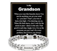 Rajputana Bracelet en argent pour homme et garçon, bracelet cubain de 9 mm pour homme, adolescent, garçon, cadeau pour mon fils/papa/grand-père/petit-fils/mari/frère, cadeau de fête des pères