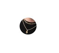 Rajputana Chaîne avec Lettres,Chaîne de Lettres,Collier Hommes,Chaîne Acier Inoxydable, Chaîne Garçons,Chaîne Hommes Or, Chaînes pour Garçons,Initial Necklace,Chain Letter,Chaîne Lettre S