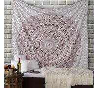 RAJRANG Bohème tenture murale coton tapisserie pour couvre-lit pique-nique couverture décor à la maison marron 274 x 228 cm