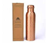 RAJRANG Bouteille d'eau en cuivre martelé 34oz Ayurveda conception de perte de fuite sauvage pour le sport Fitness Yoga 1000 ml