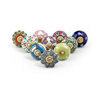 RAJRANG BRINGING RAJASTHAN TO YOU Bouton de porte boutons en céramique pour meubles boutons de porte multicolores cuisine vintage fait main boutons de placard 10