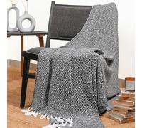 RAJRANG BRINGING RAJASTHAN TO YOU Counder à Lancer Noir Country Rustique - Nouvelle Collection 100% Coton de qualité de Luxe canapé canapé lit Lance Mini Diamant 50 x 60 Pouces