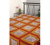 Rajrang Ethnique Indienne Home Decor Double Taille Coton Patchwork Couvre-lit