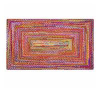 RAJRANG Tapis rectangulaire Chindi Tapis en Coton pour Tapis de Sol intérieurs et extérieurs. - 152 x 91 cm.