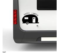 Rakelfix Autocollant Happy Camper type 5 env. 25 cm de qualité supérieure pour camping-car, caravane, womo mobile