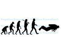 Rakelfix Autocollant pour voiture - Motif évolution singe à plongeur - Loisirs créatifs - Environ 20 cm de large - Pour vitre arrière - Vinyle - Sport - Autocollant de sport - Autocollant de voiture