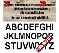 Rakelfix Lot de 26 lettres autocollantes de 20 cm de hauteur pour l'intérieur et l'extérieur, à assembler selon vos souhaits, pour toutes les surfaces lisses, résistants aux intempéries