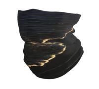 RAKFURF Cache-cou en microfibre motif vagues dorées de l'océan - Cache-cou pour homme et femme, masque facial, foulard, cheveux bouclés, protection du sommeil