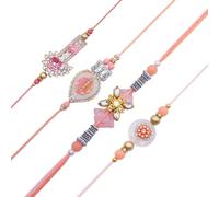 Rakhi for Brother Sister Set of 4 Rakhi Thread Bracelet Dora Set Gift Card