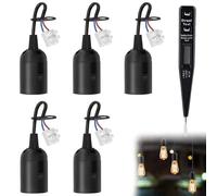 Rakiuty Douille E27 Douille Ampoule,Douille de Rechange pour Ampoules,Douille de Lampe E27,E27 Douille,E27 avec Câble Support d'ampoule,E27 A Visser avec Câble,E27 Support D'Ampoule Lot Douille