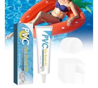 Rakiuty Transparente Rustine Piscines,Kit de Réparation Piscine,Kit de réparation de Matelas Gonflable étanche,Colle PVC pour Bouées,Rustine Spa Gonflable Résistante,60ml