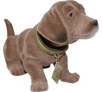 Formula Chien à tête qui bouge pour plage arrière – Petit marron 17 x 8 cm