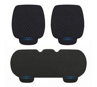 RAKTDA Coussin de siège de Voiture pour Nissan Navara Titan, Antidérapant Coussin Siege Auto, avec Fond antidérapantsoulager Pression Hanches,Black-Three Piece Set