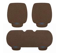 RAKTDA Coussin de siège de Voiture pour Nissan Navara Titan, Antidérapant Coussin Siege Auto, avec Fond antidérapantsoulager Pression Hanches,Brown-Three Piece Set