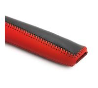 RAKTDA Couverture De Frein à Main De Voiture pour Seat Ateca 5F 2016-2024 Cuir Anti DéRapant Handbrake Cover Intérieure Protection Housse Accessoires,Black Red Leather
