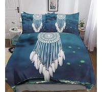 RAKTOV Attrape-rêves Housse De Couette Parure De en Motif Imprimée À 3D Parure De Lit Style bohème Couvre Lit 1 Place Decoration Chambre Adulte Double（200x200cm）