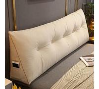RAKTOV Coussin lombaire confortable pour lit, coussin dossier pour lecture, coussin triangulaire pour tête de lit, coussin cale, grand coussin de lecture - Pour baie vitrée, tatami, canapé, chambre à