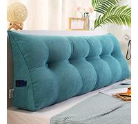 RAKTOV Coussin triangulaire pour tête de lit avec housse amovible, coussin de dossier en bois de luxe, coussin de lecture triangulaire, couleur unie, pour lit, canapé, chambre à coucher, 180 x 50 x