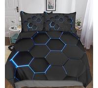 RAKTOV Effet 3D Parure De Lit Adultes Ensemble Couvre Lit 2 Personnes Housse De Couette Fermeture Éclairpour Ensemble De Literie Double（200x200cm）
