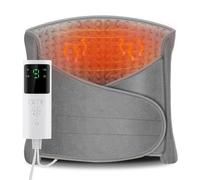 Rakuker Ceinture Chauffante Lombaire, Ceinture Lombaire Chauffante avec 9 Niveaux de Température, Coussin Chauffant Dos pour Ventre, Lombaire, Douleur Dos, Protection Contre La Surchauffe, Lavable