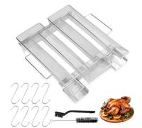 Rakuker Générateur de Fumée Froide, Generateur Fumee Froide Acier 304 Inoxydable, Serpentin Fumoir a Froid avec 8 Crochets et 2 Brosses, Serpentin pour Fumoir pour Viande et Poisson