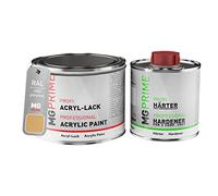 RAL 1002 Jaune sable/Sand yellow Peinture acrylique brillante Pot de 0,75 litre / 750 ml, y compris le durcisseur