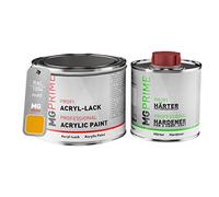 RAL 1004 Jaune or/Golden yellow Peinture acrylique mate Pot de 0,75 litre / 750 ml, y compris le durcisseur