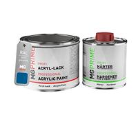 RAL 5017 Bleu signalisation/Traffic blue Peinture acrylique brillante Pot de 0,75 litre / 750 ml, y compris le durcisseur