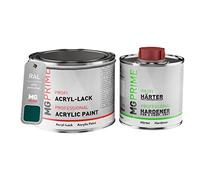 RAL 6004 Vert bleu/Blue green Peinture acrylique mat satinée Pot de 0,75 litre / 750 ml, y compris le durcisseur
