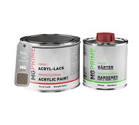 RAL 7006 Gris beige/Beige grey Peinture acrylique brillante Pot de 0,75 litre / 750 ml, y compris le durcisseur