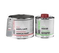 RAL 7040 Gris fenêtre/Window grey Peinture acrylique brillante Pot de 0,75 litre / 750 ml, y compris le durcisseur