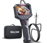 Ralcam Caméra Endoscope Industrielle 8,5 mm avec Écran 3,5" HD 1080P, Endoscope d’Inspection IP67 Étanche avec 8 LED, Câble Semi-Rigide 1M pour Tuyaux, Plomberie, Auto