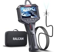 Ralcam Caméra endoscopique avec lumière - Endoscope 6,2 mm, caméra 3,5" HD 720P avec 6 LED, étanche IP67, câble Semi-Rigide 1 m, télescopique pour Voiture