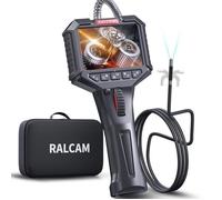 Ralcam Caméra Endoscope Industrielle 8,5 mm avec Écran 3,5" HD 1080P, Endoscope d’Inspection IP67 Étanche avec 8 LED, Câble Semi-Rigide 1M pour Tuyaux, Plomberie, Auto