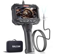 Ralcam Caméra endoscopique avec lumière, tête Mobile à 210°, sonde 6,2 mm, écran HD 5", IP67, Tube Serpent élastique de 1,5 m, pour Voiture et Maison