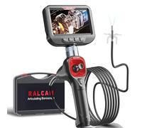 Ralcam Caméra Endoscopique Pivotante à 360° - Endoscope d’Inspection 4,3" HD 720P avec Tube Lumineux, 6 LED, Étanchéité IP67 (Sonde 6,2 mm, Câble Semi-Rigide 2 m)