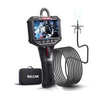 Ralcam Caméra Endoscopique Rotative 210°, Endoscope 1080P HD 3,5" avec Sonde Articulée 8,5mm Semi-Rigide Étanche pour Inspection de Moteur, Véhicule et Tuyaux (Câble 3m)