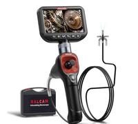 Ralcam Endoscope articulé à double objectif à 360°, caméra endoscopique HD 4 voies de 12,7 cm avec lumière zoom 4x, caméra d'inspection semi-rigide de 1,5 m pour plomberie de moteur CVC automobile