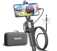 Ralcam Endoscope Industriel Caméra Endoscopique - Endoscope Filaire 8,5mm avec 8 LED Caméra d'inspection Canalisation HD 1080P, Borescope Serpent Câble Semi-Rigide de 1m pour Smartphone Android iOS