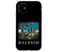 Raleigh Caroline du Nord Rétro Vintage Skyline Capitol Park Coque pour iPhone 11