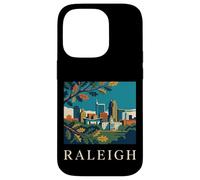 Raleigh Caroline du Nord Rétro Vintage Skyline Capitol Park Coque pour iPhone 14 Pro