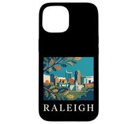 Raleigh Caroline du Nord Rétro Vintage Skyline Capitol Park Coque pour iPhone 15