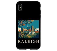 Raleigh Caroline du Nord Rétro Vintage Skyline Capitol Park Coque pour iPhone XS Max