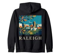 Raleigh Caroline du Nord Rétro Vintage Skyline Capitol Park Sweat à Capuche