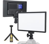Raleno CRI95+ Caméra vidéo à LED avec Piles Rechargeables 3200K-5600K à intensité Variable et luminosité CRI95 + Lampe vidéo Ultra Fine avec écran LCD pour bébés