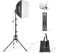 RALENO Kit d'éclairage Photo Softbox 40x40 cm 50W pour Enregistrement vidéo