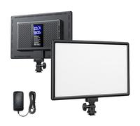 Raleno Lampe vidéo LED intensité Variable température de Couleur 3200-5600K CRI 95 Ultra Fine avec écran LCD Batterie Lithium intégrée 5000mA pour Tous appareils Photo Reflex numériques et caméscopes
