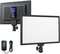 Raleno Lampe vidéo LED intensité Variable température de Couleur 3200-5600K CRI 95 Ultra Fine avec écran LCD Batterie Lithium intégrée 5000mA pour Tous appareils Photo Reflex numériques et caméscopes