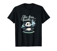Ralentir la Respiration dans Les Vibrations calmes Panda Yoga T-Shirt